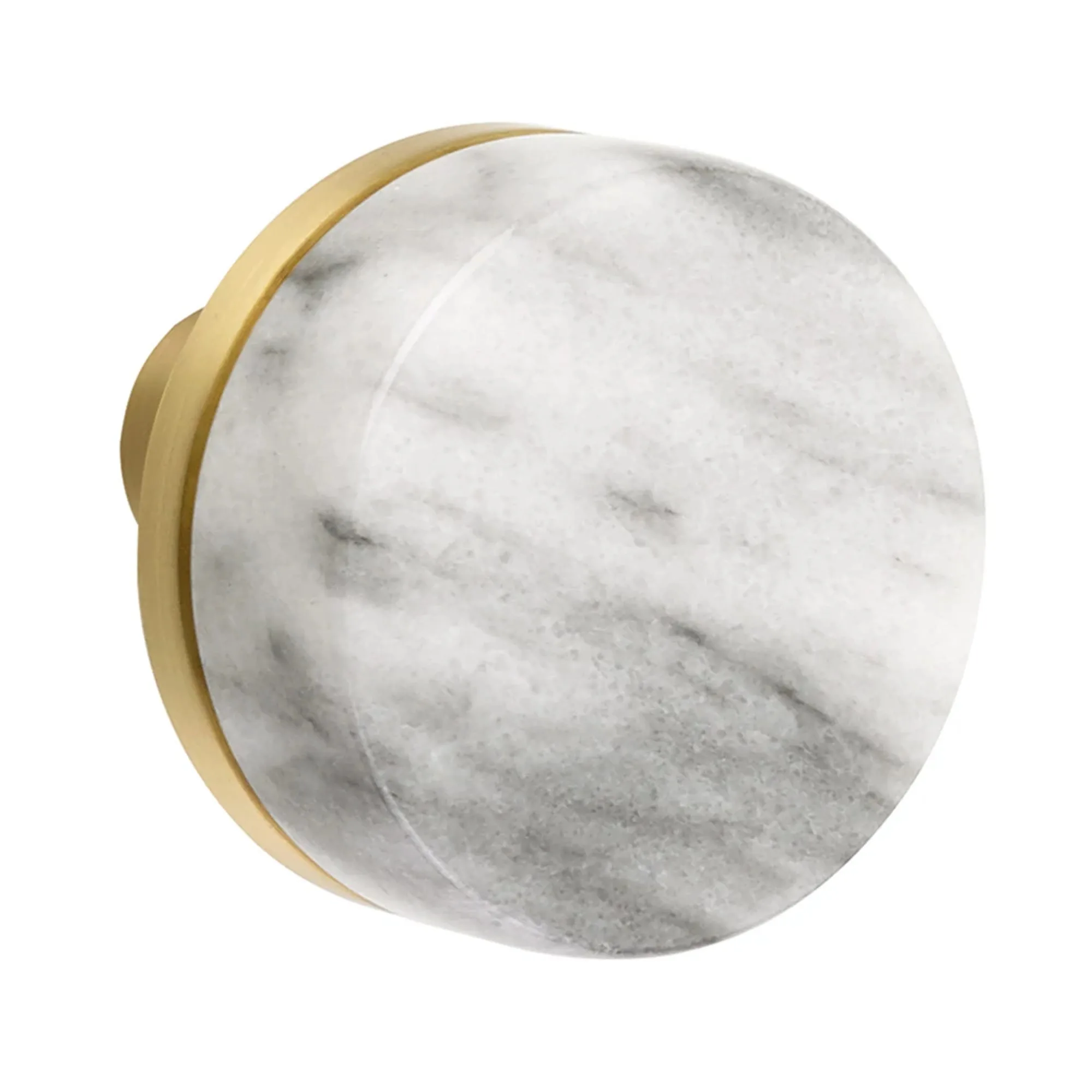 Conical White Marble Knob
